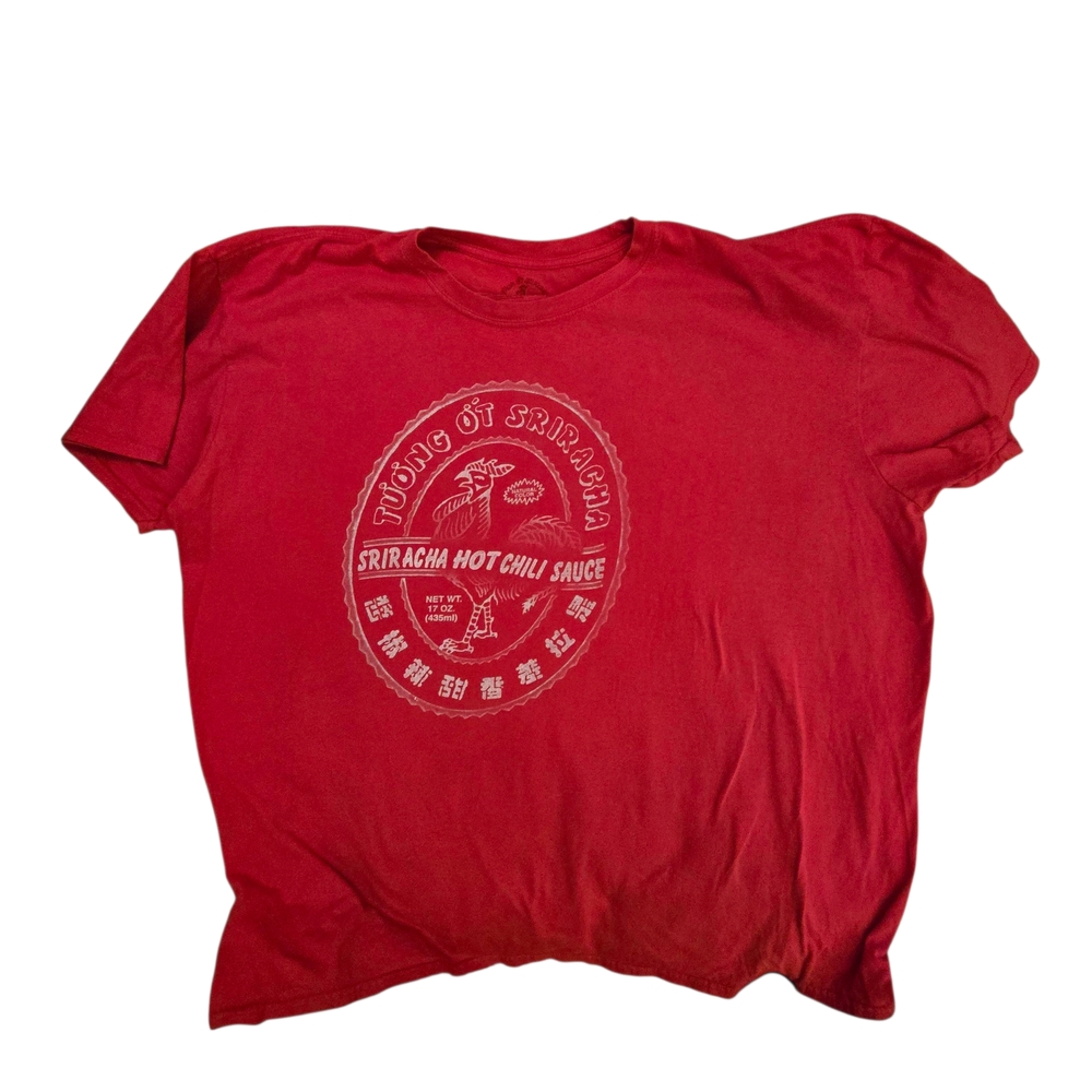 Sriracha Hot Chili Sauce Red Graphic T-Shirt Unisex 2X